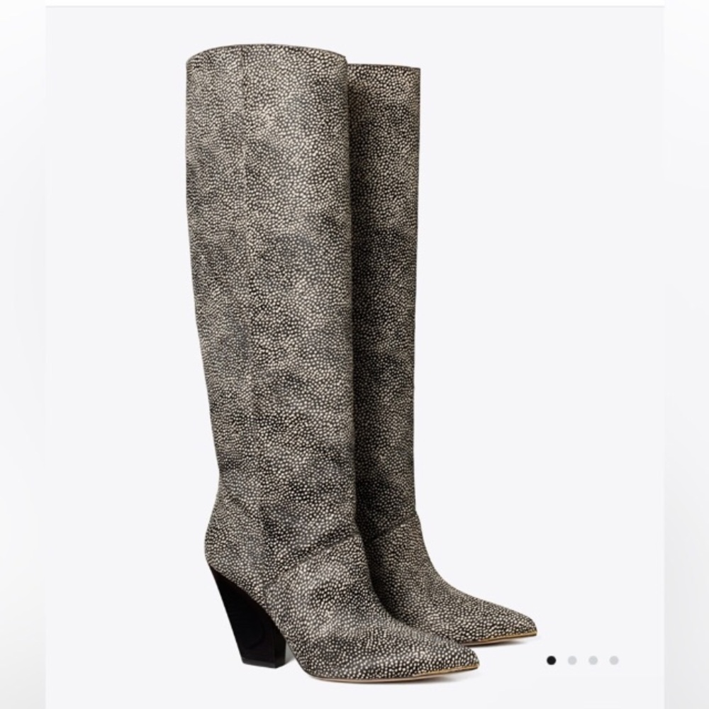 Tory Burch Spotted Calf Hair Knee Boot